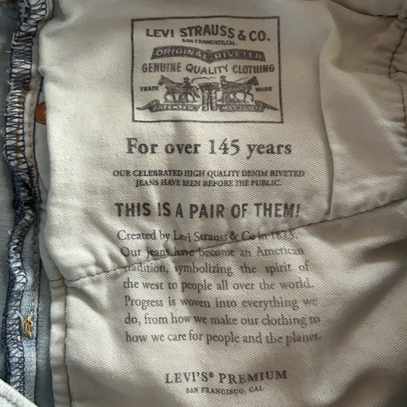 Levi's | Men’s Light Blue Cutoff Denim 512 Premium Jean Shorts Zipper Fly Sz 34 - Picture 12 of 16